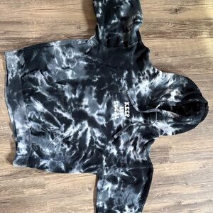 Black and White Tie-Dye Hoodie Unisex Locals Only LI